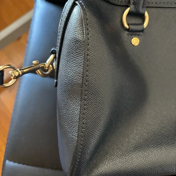 Coach Rowan Satchel Blue Leather Crossbody Purse - Picture 8 of 12